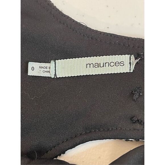 Maurice’s women’s size 0 maxi lined dress sleeveless black white - Picture 6 of 7